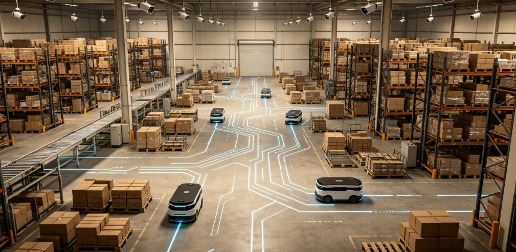 Overhead Camera AMR Navigation for Autonomous Robot Systems