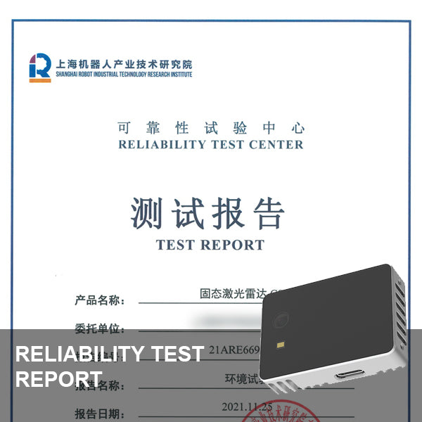 Informe de Prueba de Fiabilidad en Múltiples Entornos del Sensor ToF por el Instituto de Investigación de Tecnología Industrial de Robots de Shanghai
