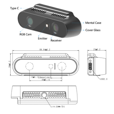 Synexens 3D of RGBD ToF depth sensor_CS30-Tofsensors