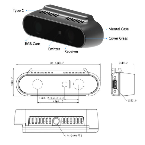 Synexens 3D Safe Guarding Privacy Depth Sensor CS30