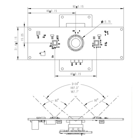 Synexens Industrial Outdoor 4m TOF Sensor Depth 3D camera Rangefinder_CS40 MIPI Module-Tofsensors