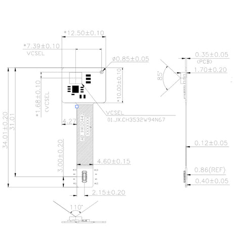 Synexens 3D of RGBD ToF depth sensor_CS30 MIPI Module-Tofsensors