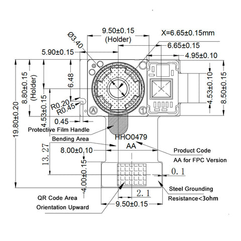 Synexens 3D camera of ToF sensor Soild-state Lidar_CS20 MIPI Module-Tofsensors