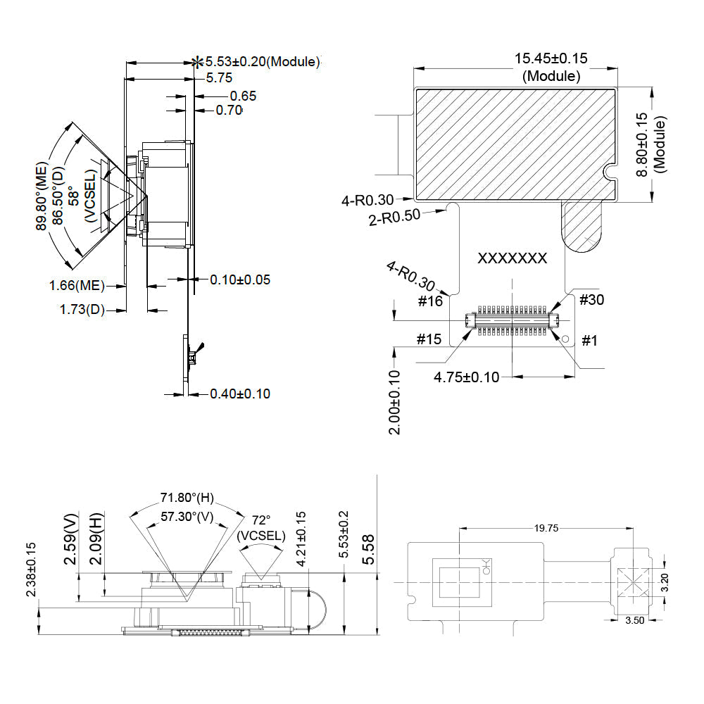 Synexens 3D camera of ToF sensor Soild-state Lidar_CS20 MIPI Module-Tofsensors