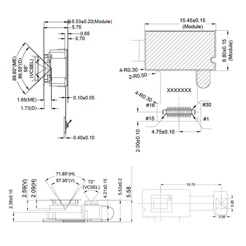 Synexens 3D camera of ToF sensor Soild-state Lidar_CS20 MIPI Module-Tofsensors